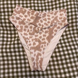 Aerie High-Waisted Crossover Cheeky Bikini Bottoms – Size M